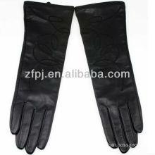 women leather glove winter cashmere lined
